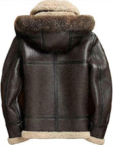 Men's Sheepskin Detachable Hooded back